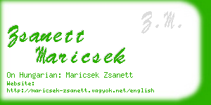 zsanett maricsek business card